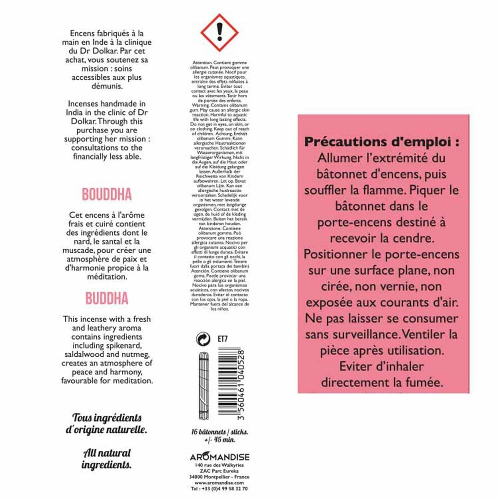 Encens tibétain bouddha - méditation
