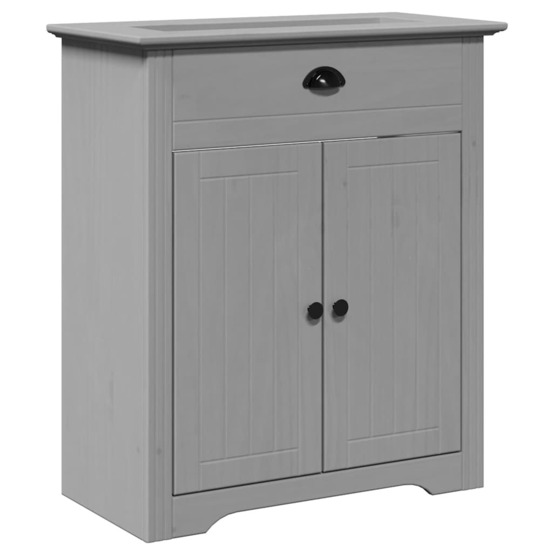 Armoire de lavabo de salle de bain bodo gris 70x35x80 cm