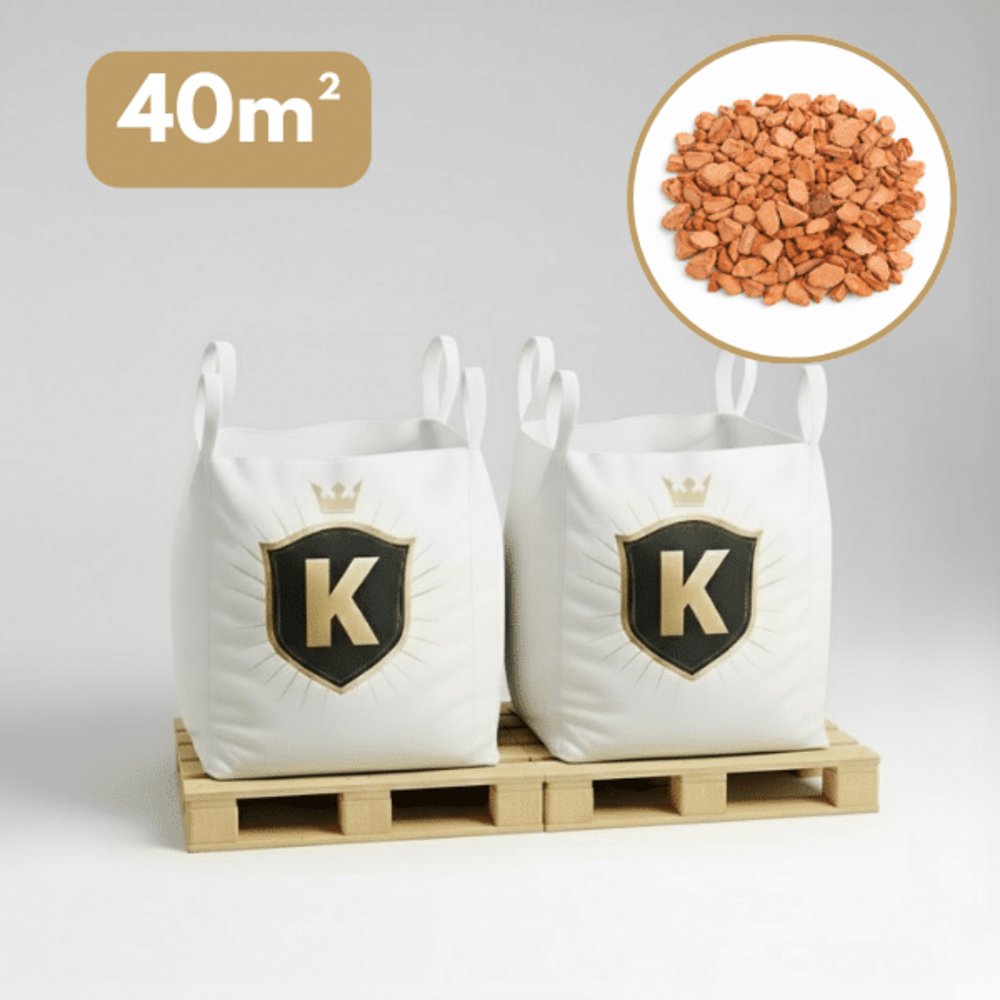 Gravier décoratif orange taronja 14/20 mm – pack 2 big bag +/- 1,5t – 40 m²