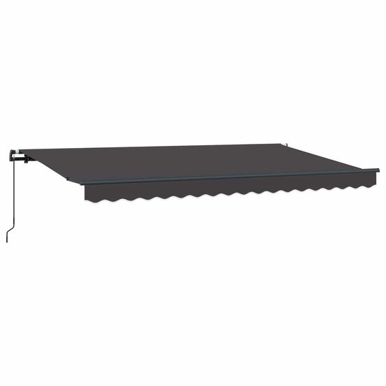 Auvent rétractable anthracite 400 x 200 cm tissu