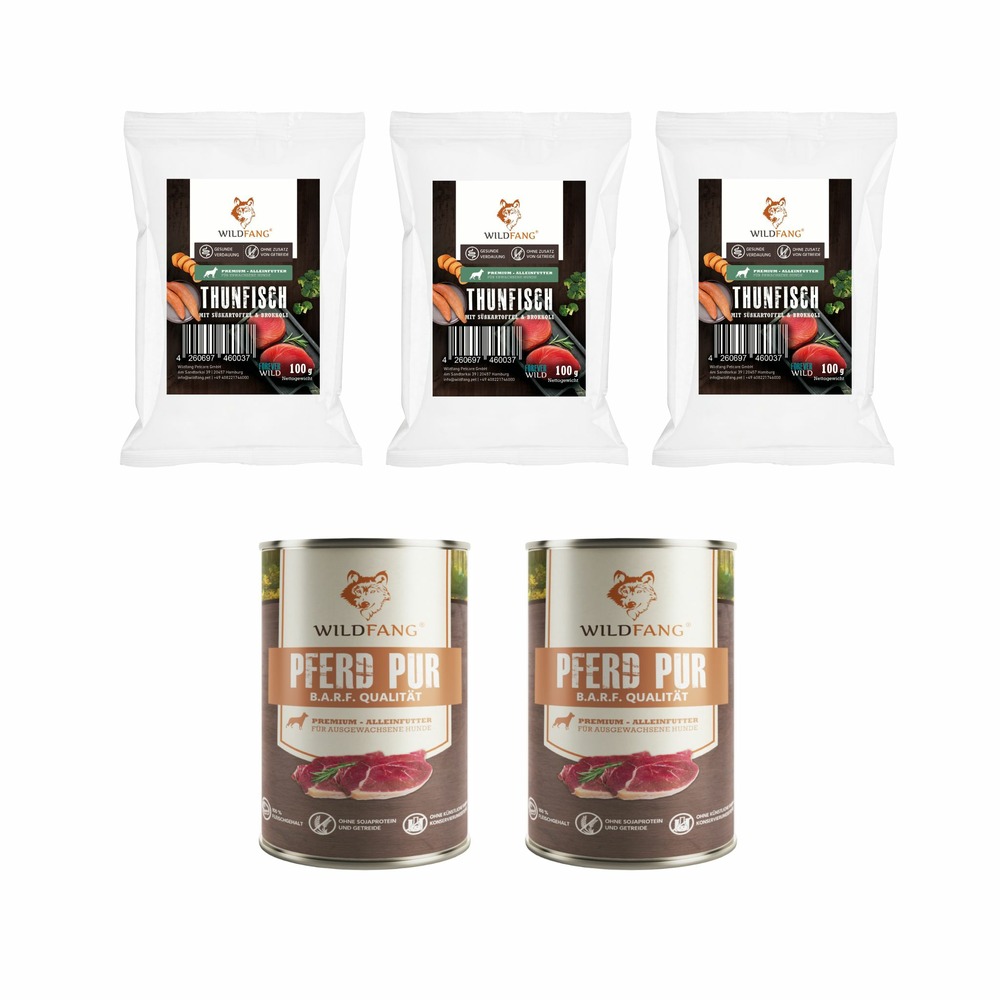 Wildfang - coffret gourmet adulte - aliments secs et humides - cheval
