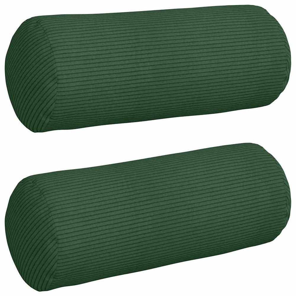 Coussins d'accent 2 pcs vert foncé ø 15 x 40 cm