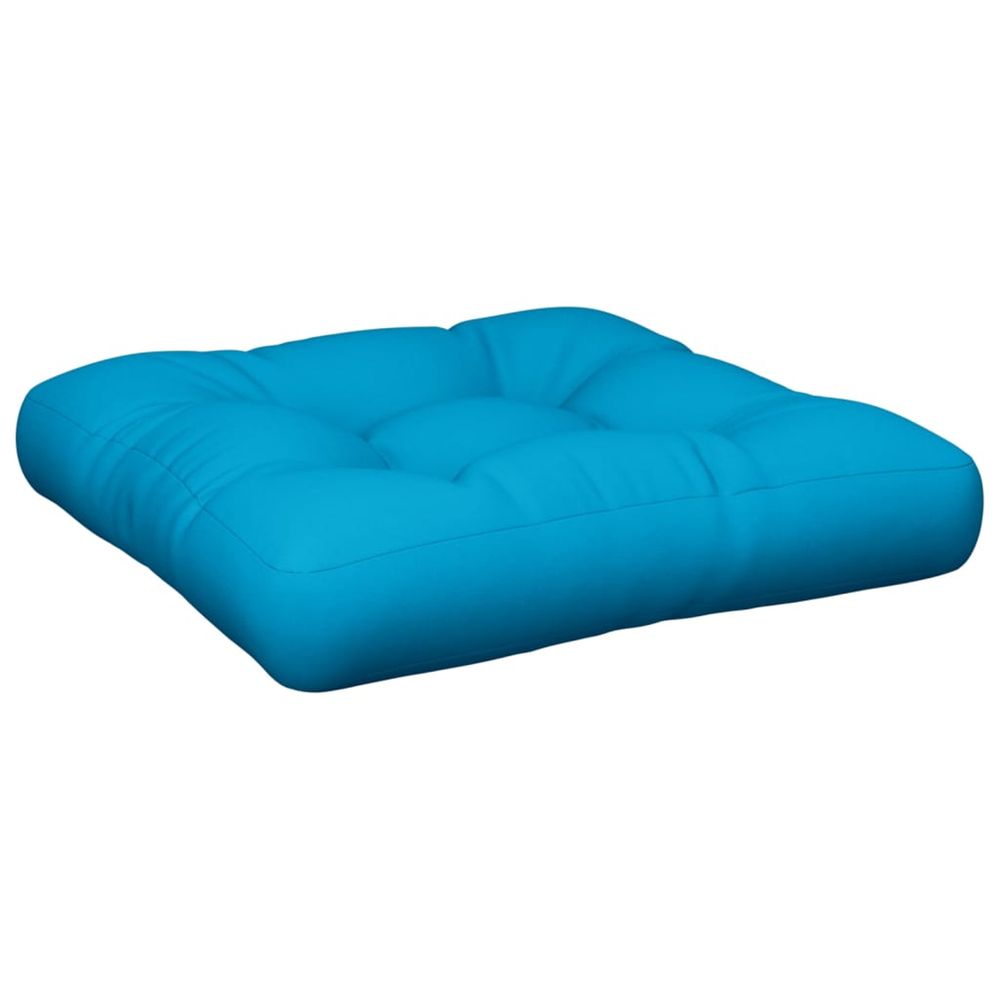 Coussin de palette bleu clair 58x58x10 cm tissu
