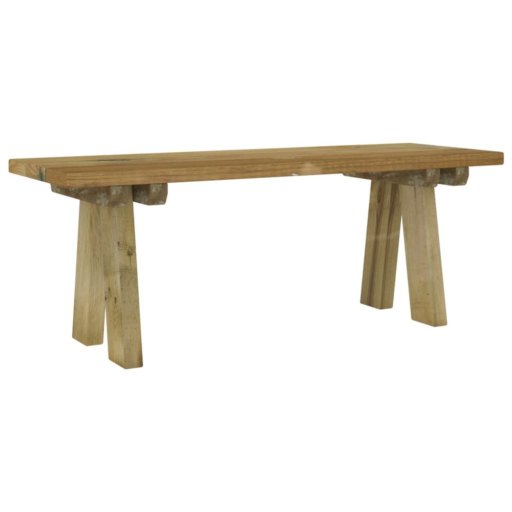 Banc de jardin meuble de patio d'extérieur terrasse 110 x 38 x 45 cm bois de pin massif imprégné