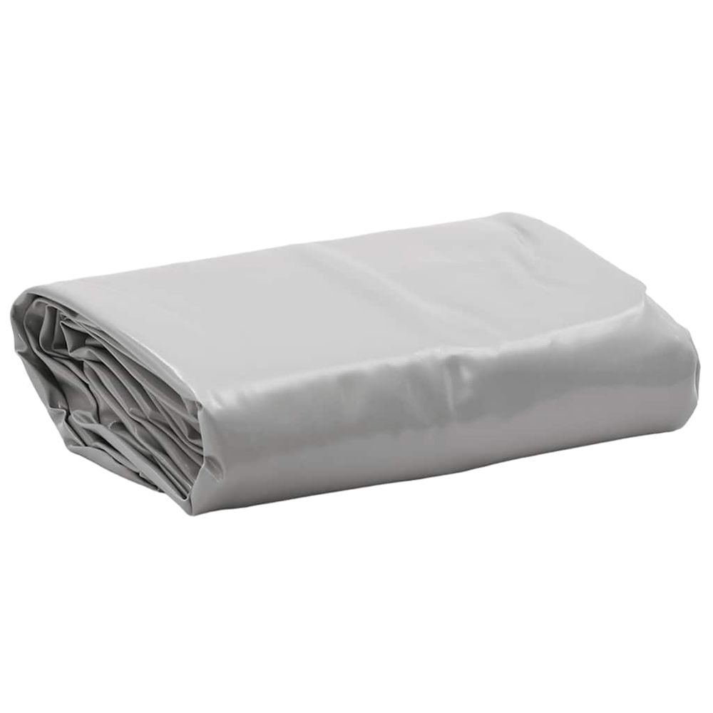 Bâche 650g / m² gris 5 x 7 m toile avec revêtement en pvc
