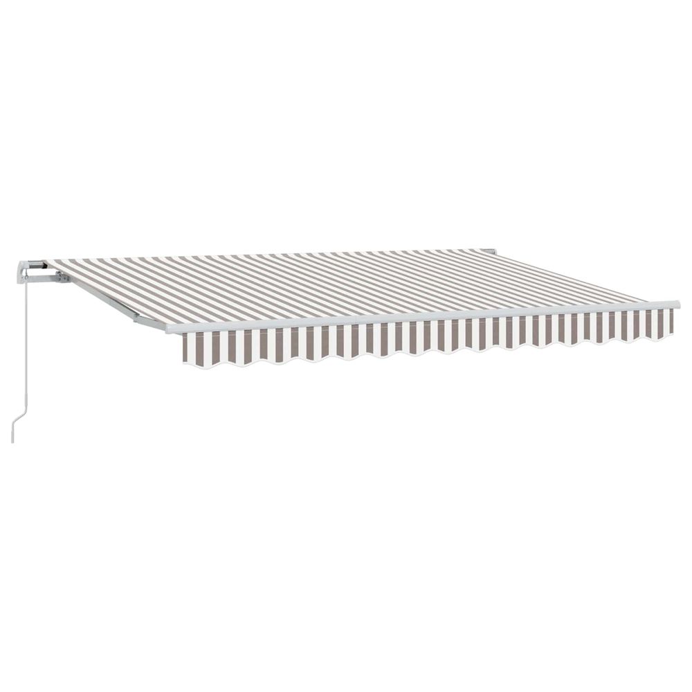 Auvent rétractable gris clair et blanc 600 cm