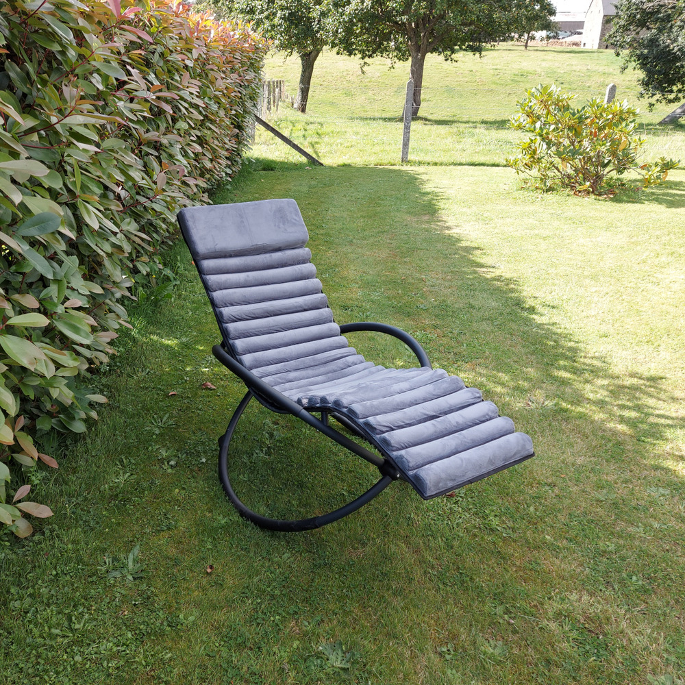 Bain de soleil à bascule swing luxe monaco - gris - 14-700871