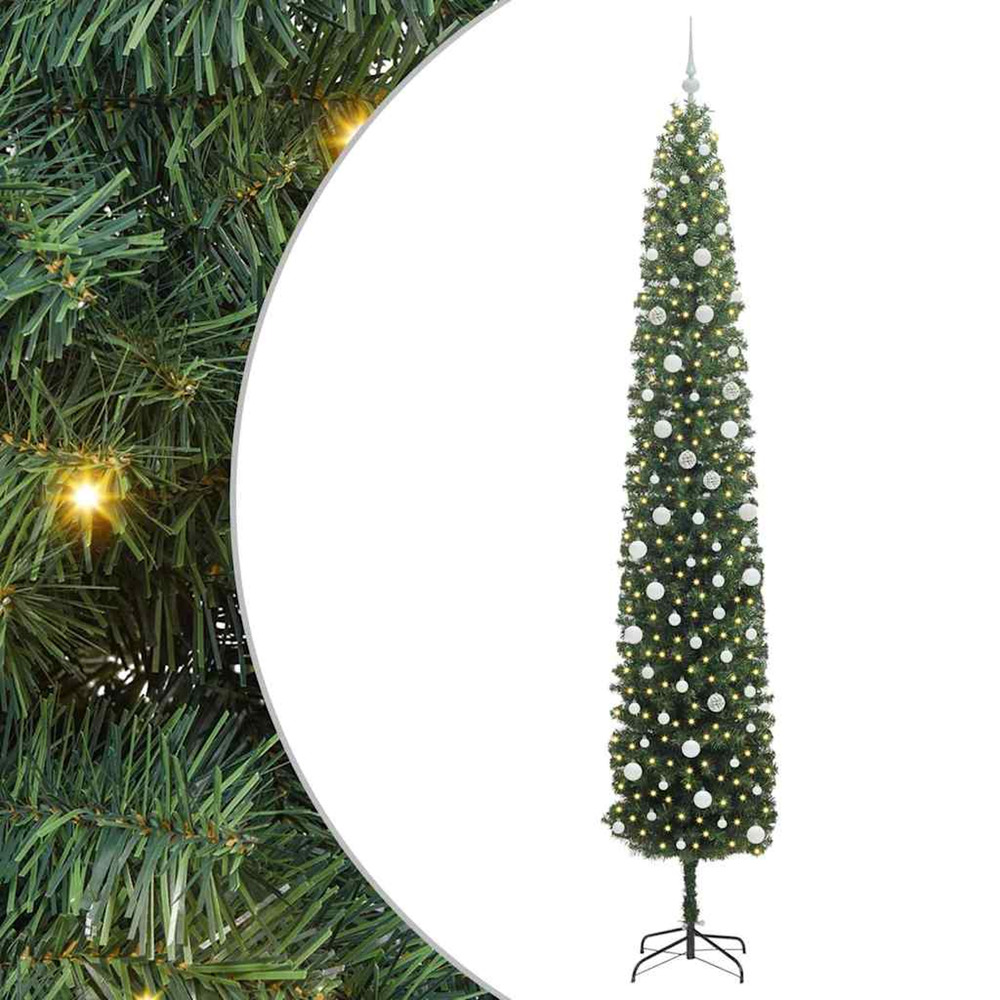 Sapin de noël artificiel vert 300 cm pvc et acier et plastique
