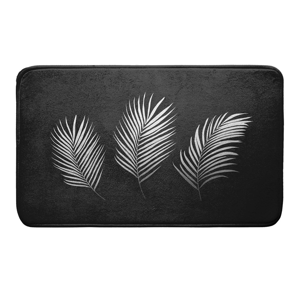 Tapis de bain orbelles noir argent