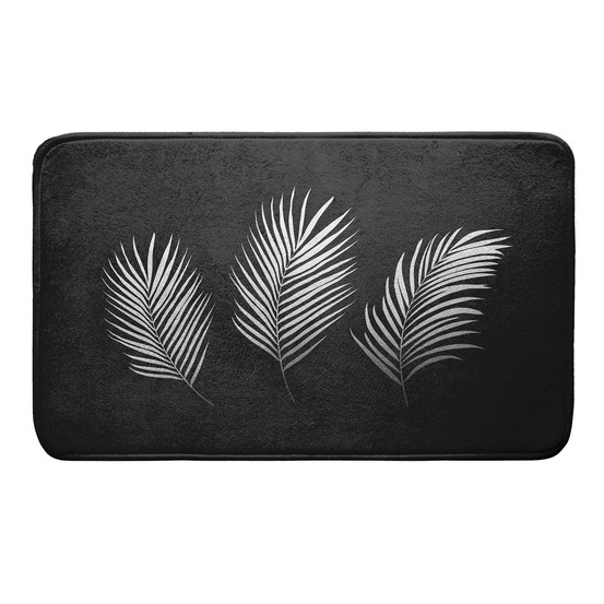 Tapis de bain orbelles noir argent