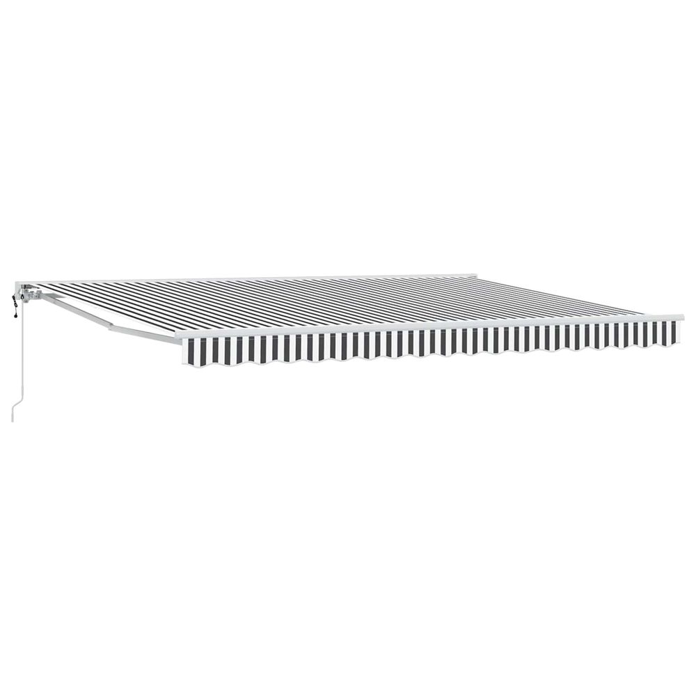 Auvent rétractable électrique anthracite et blanc 4,5 × 3,5 m