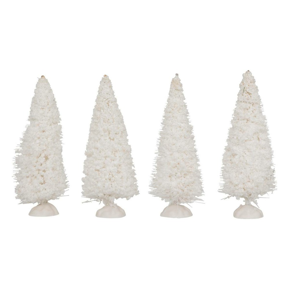 Lot de 4 accessoires village sapin assorti