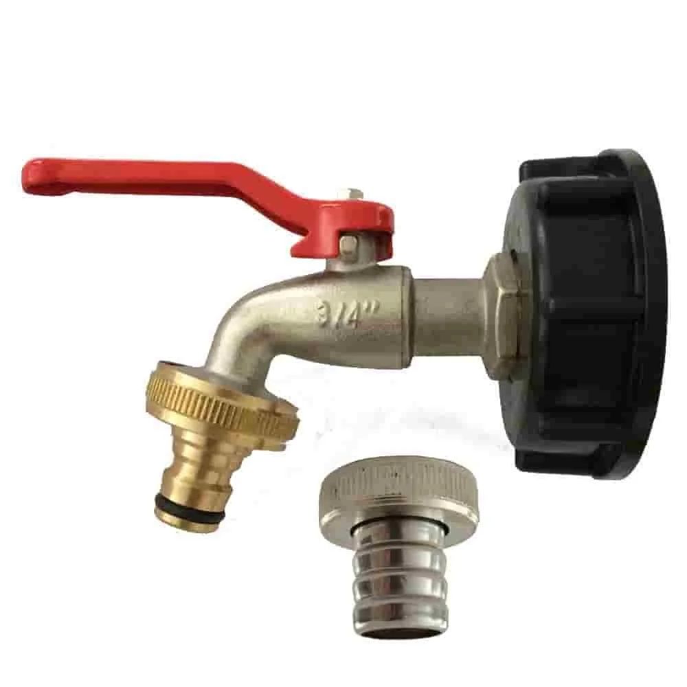 Adaptateur ibc s60 avec robinet 3/4' et raccord rapide