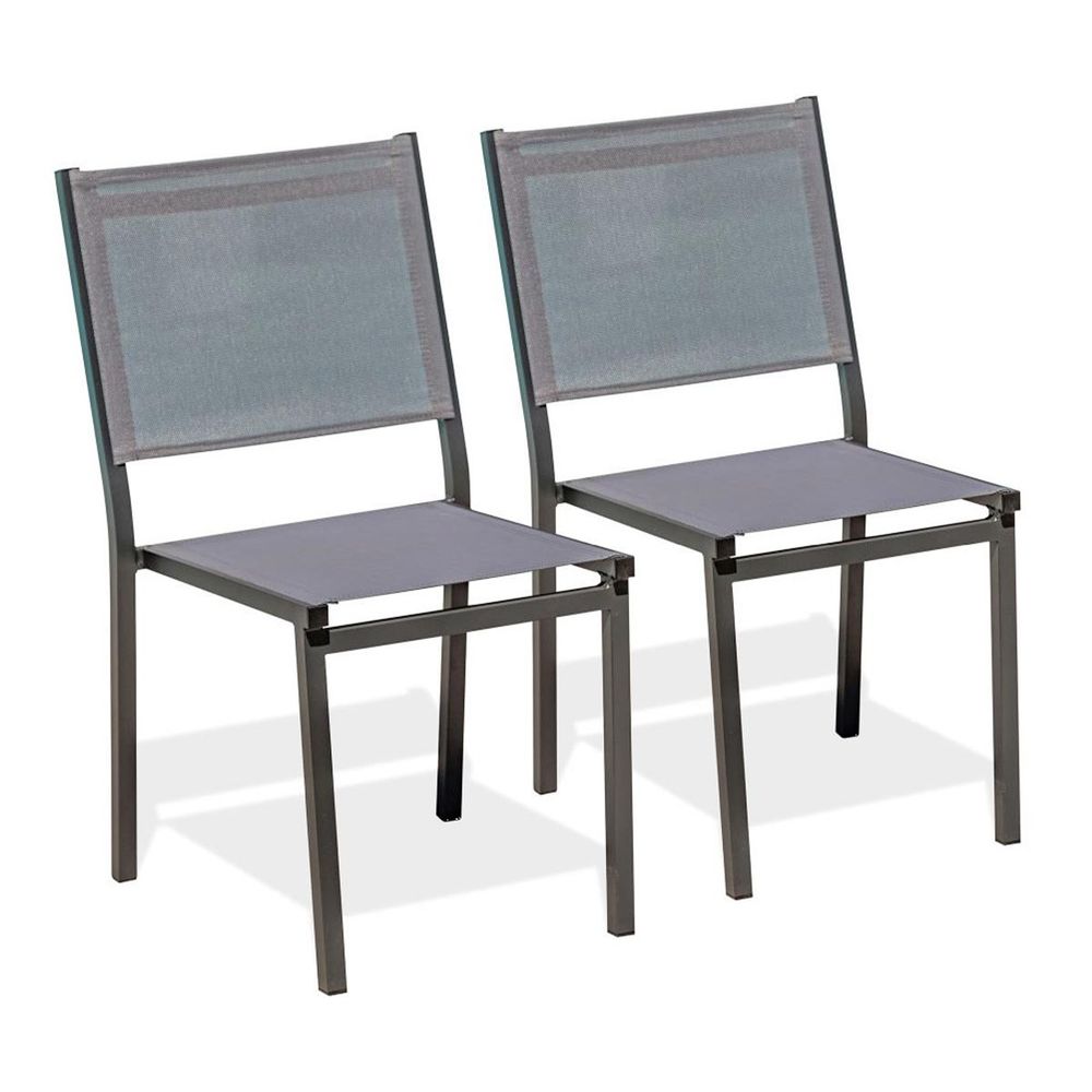 Lot de 2 chaises de jardin empilables 
