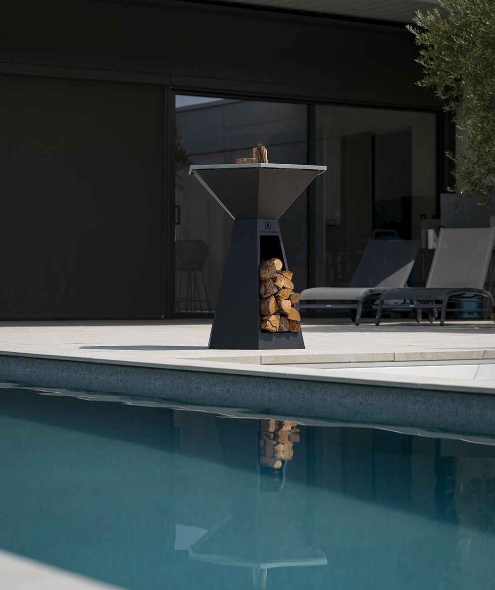 Brasero-plancha agape noir 85