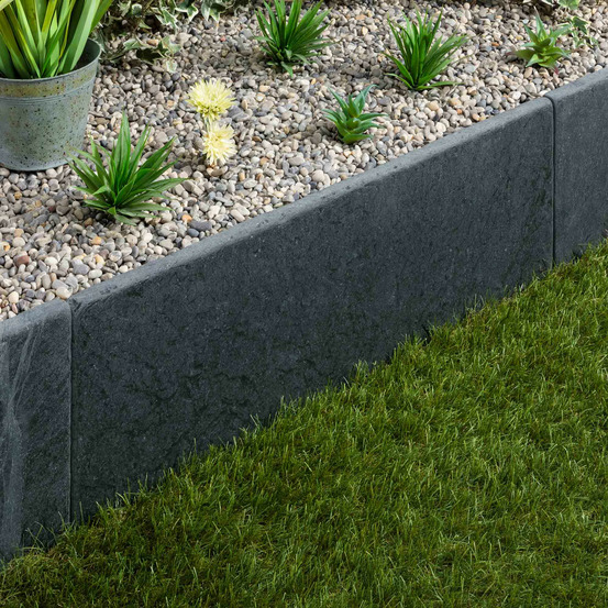 Bordure de jardin ardoise noire vieillie 80x30x3 cm (à l'unité) - ro'ma nature