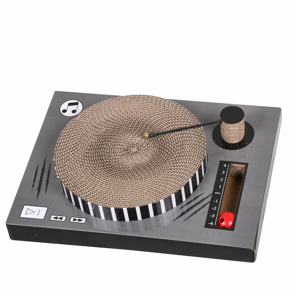 Griffoir platine vinyle avec herbe à chat