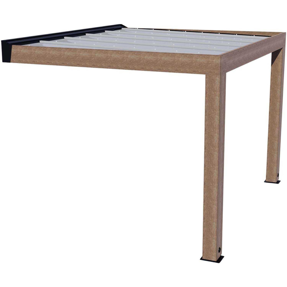 Pergola en bois de cèdre et polycarbonate helsinki 3 x 4. 3 m