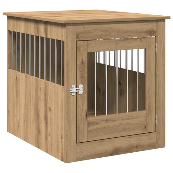 Meuble de cage pour chiens chêne artisanal 64,5x80x71 cm