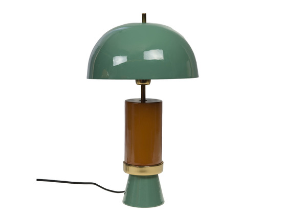 Lampe à poser vintage bicolore bleue- amadeus