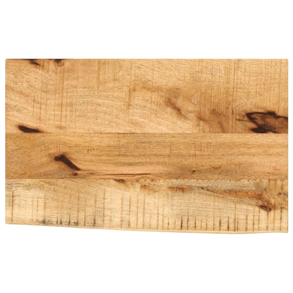 Dessus de table 60x30x2,5 cm bord vif bois massif manguier brut