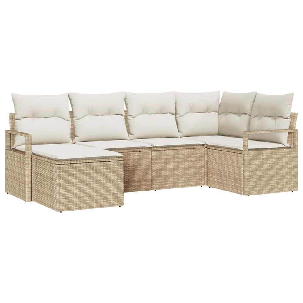 Ensemble de canapés 6 pc beige polyrotin