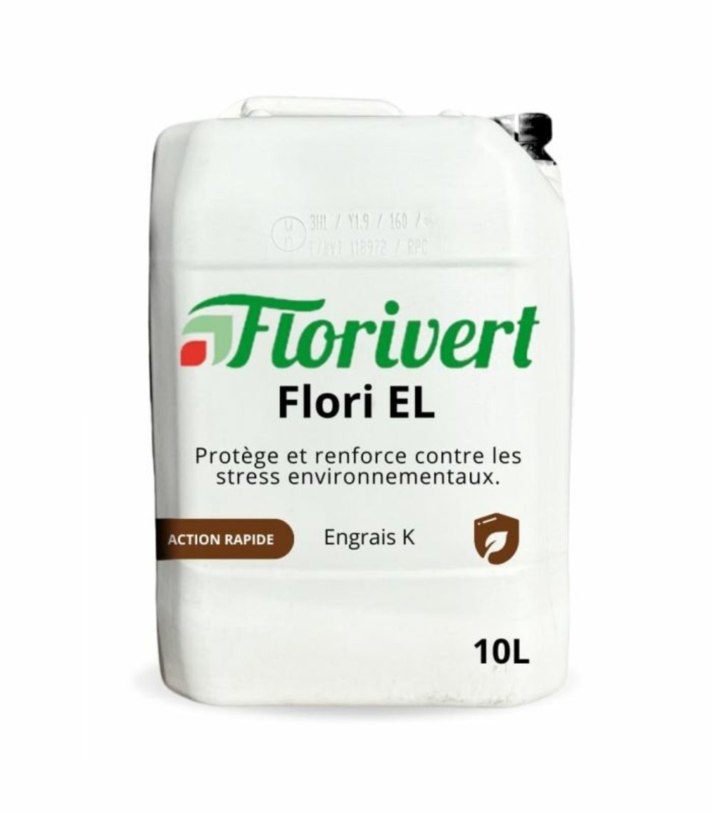 Engrais foliaire à pulvériser flori el si 10l améliore la résistance, pour feuilles rigides - florivert neg00985
