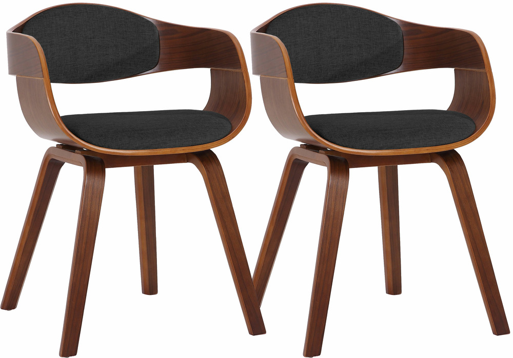 Lot de 2 chaises kingston tissu