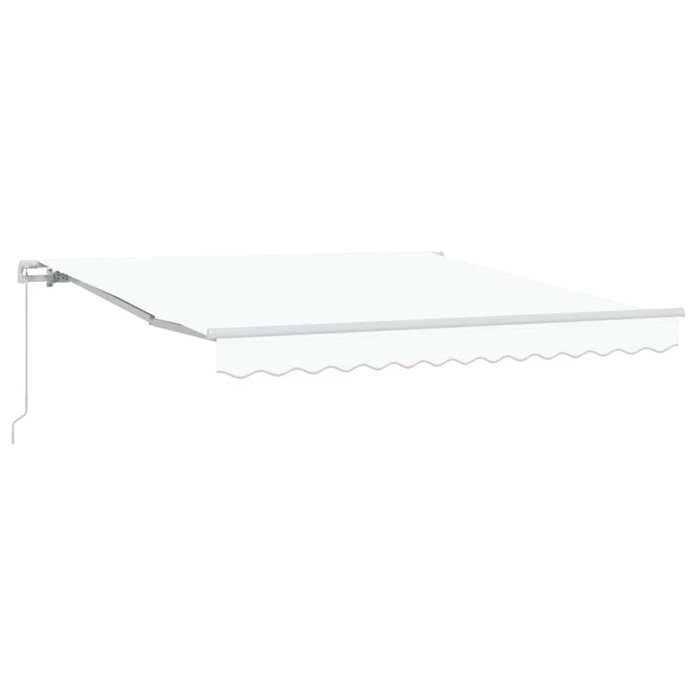 Auvent rétractable blanc 350 x 250 cm polyester et aluminium