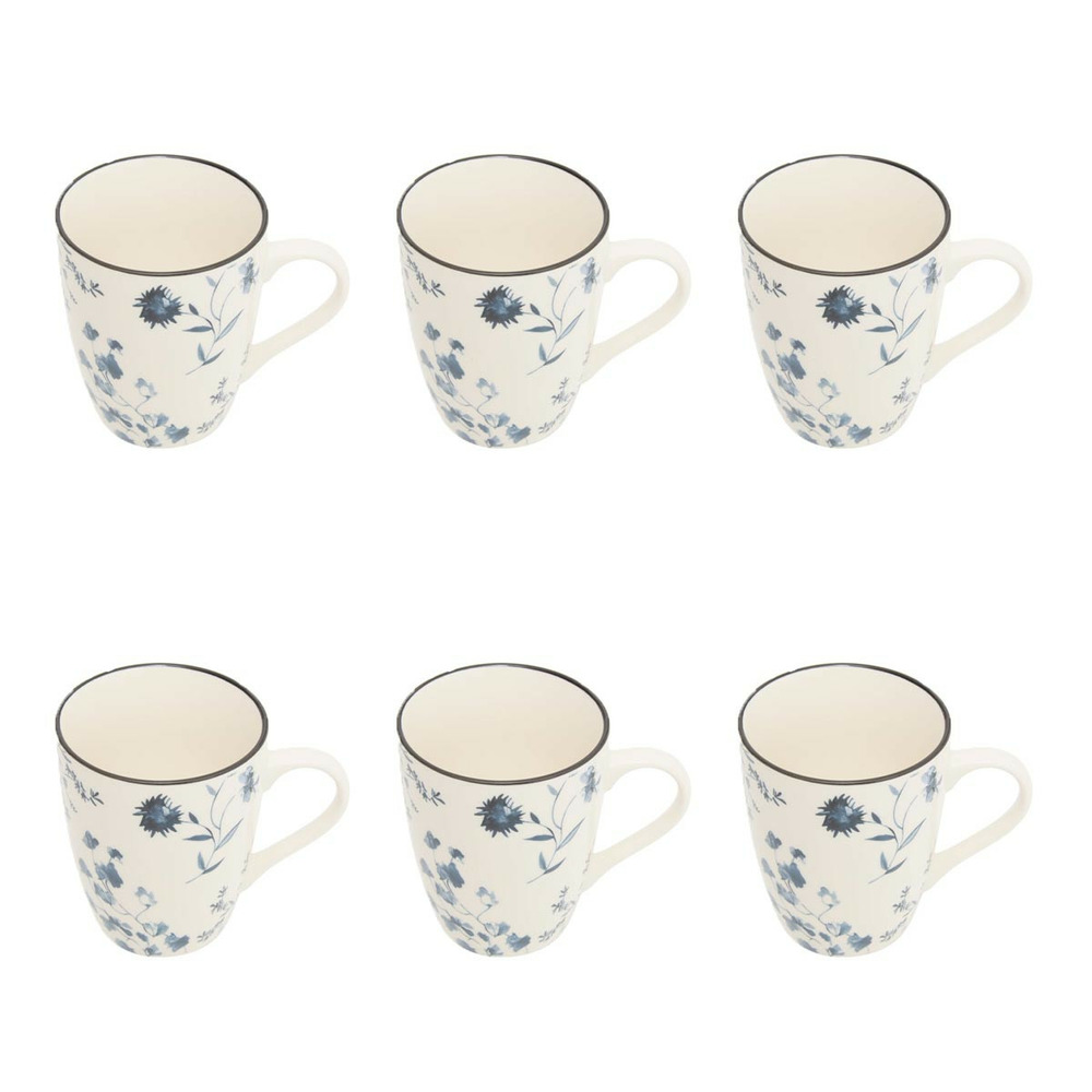 Lot de 6 mugs en porcelaine 