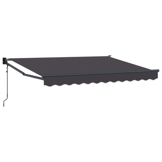 Auvent anthracite 3 x 2 m polyester et métal