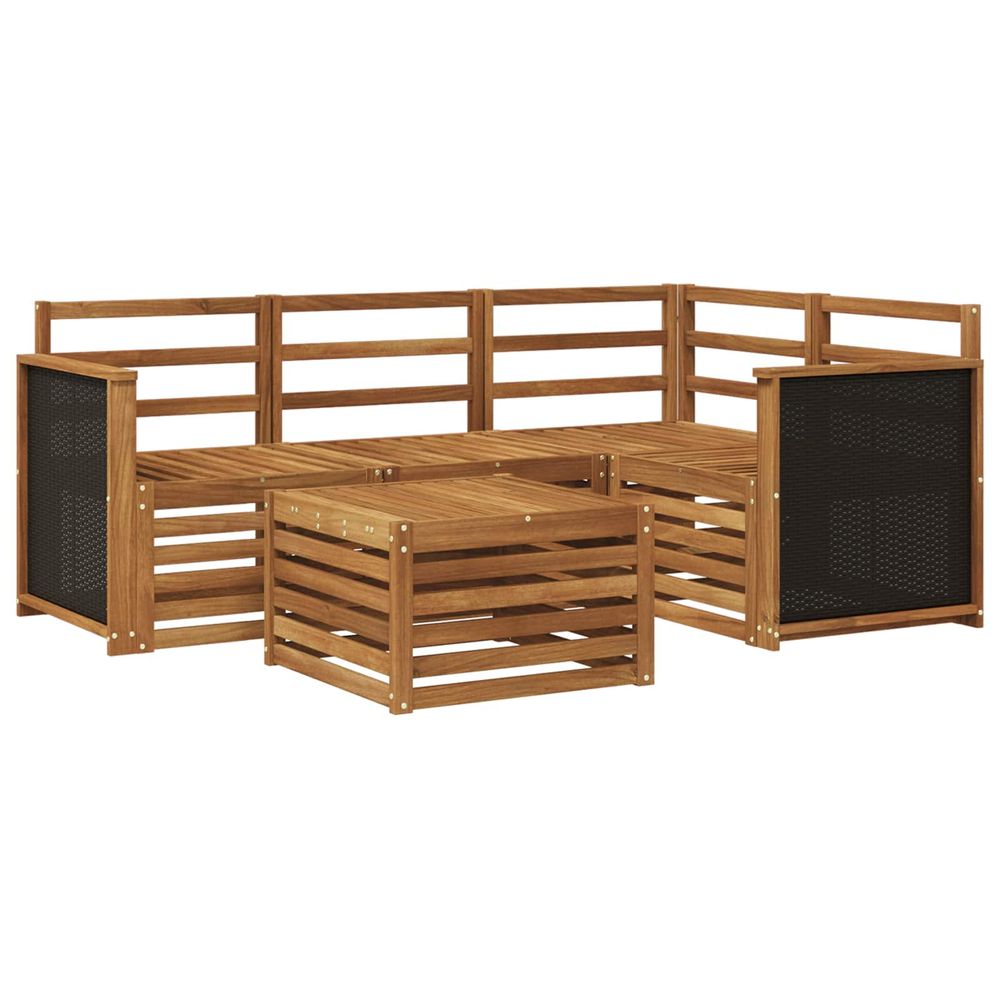 Ensemble de canapés d'extérieur 5 pc naturel polyester