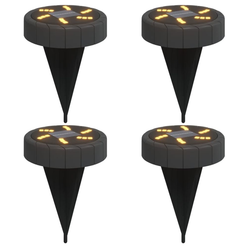 Lampes solaires de sol et piquets de sol extérieur 4 pcs