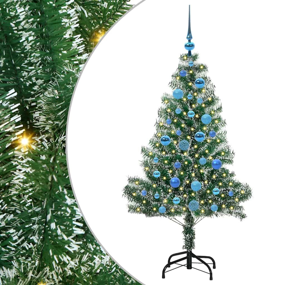 Arbre de noël artificiel floconné de neige avec lumière led