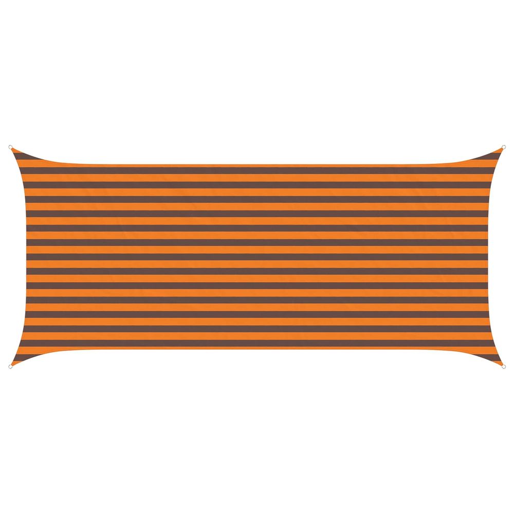 Voile d'ombre orange et marron 2 x 4,5 m 100 % polyester oxford
