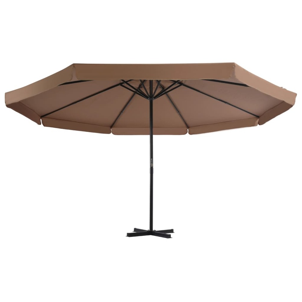 Parasol d'extérieur avec poteau en aluminium 500 cm taupe