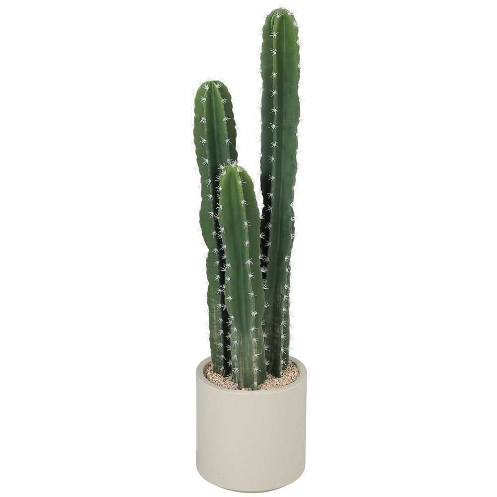 Plante artificielle cactus plastique intérieur salon bureau tiges modulables 95cm vert