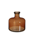 Mica decorations - vase bouteille en verre marron h21.5