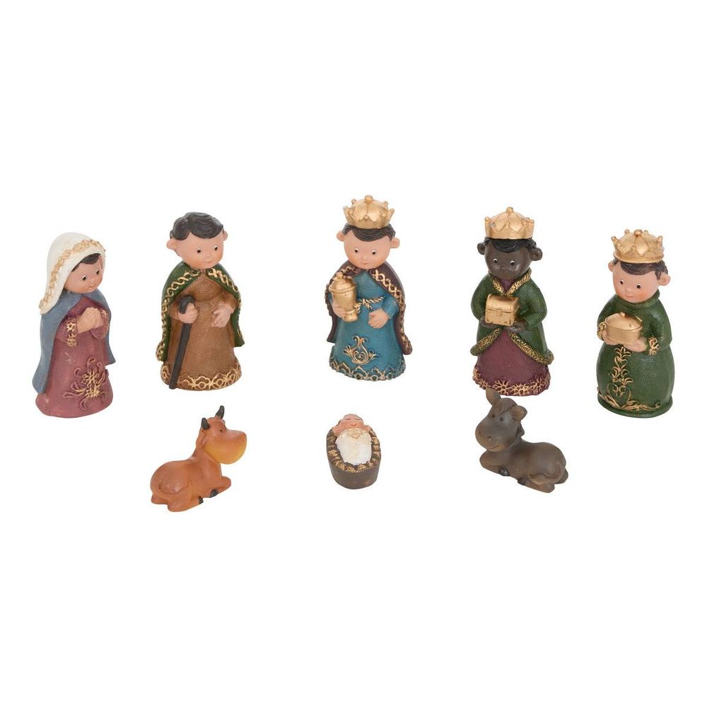 Lot de 8 santons lioria en résine h. 8 cm