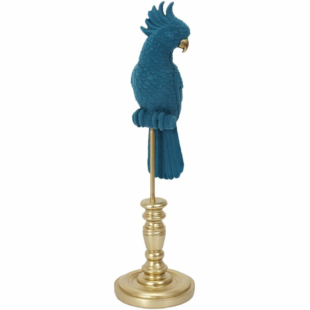 Perroquet décoratif en résine 37 cm bleu