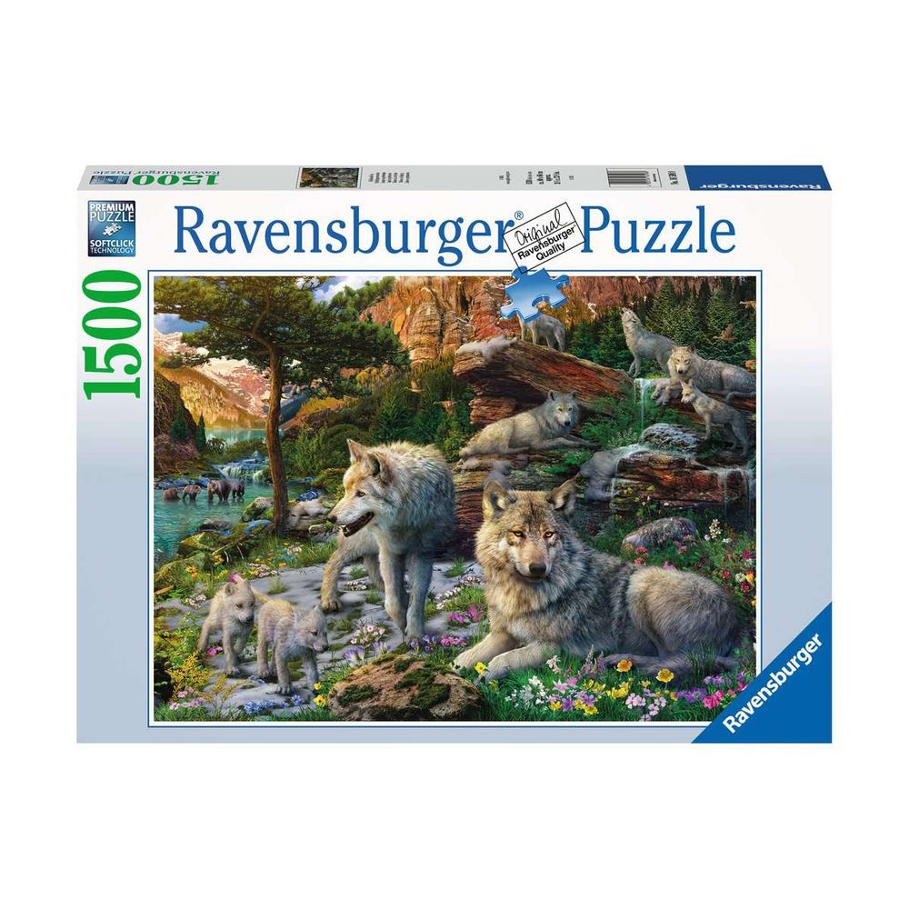 Puzzle 1500 p - loups au printemps