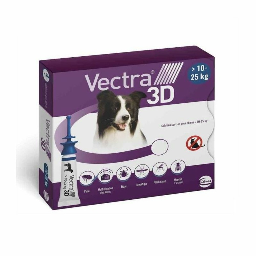 Vectra 3d chien (10-25 kg) 12 pipettes