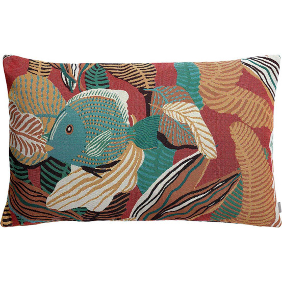 Coussin extérieur en polypropylène dori papaye 65 x 40 cm