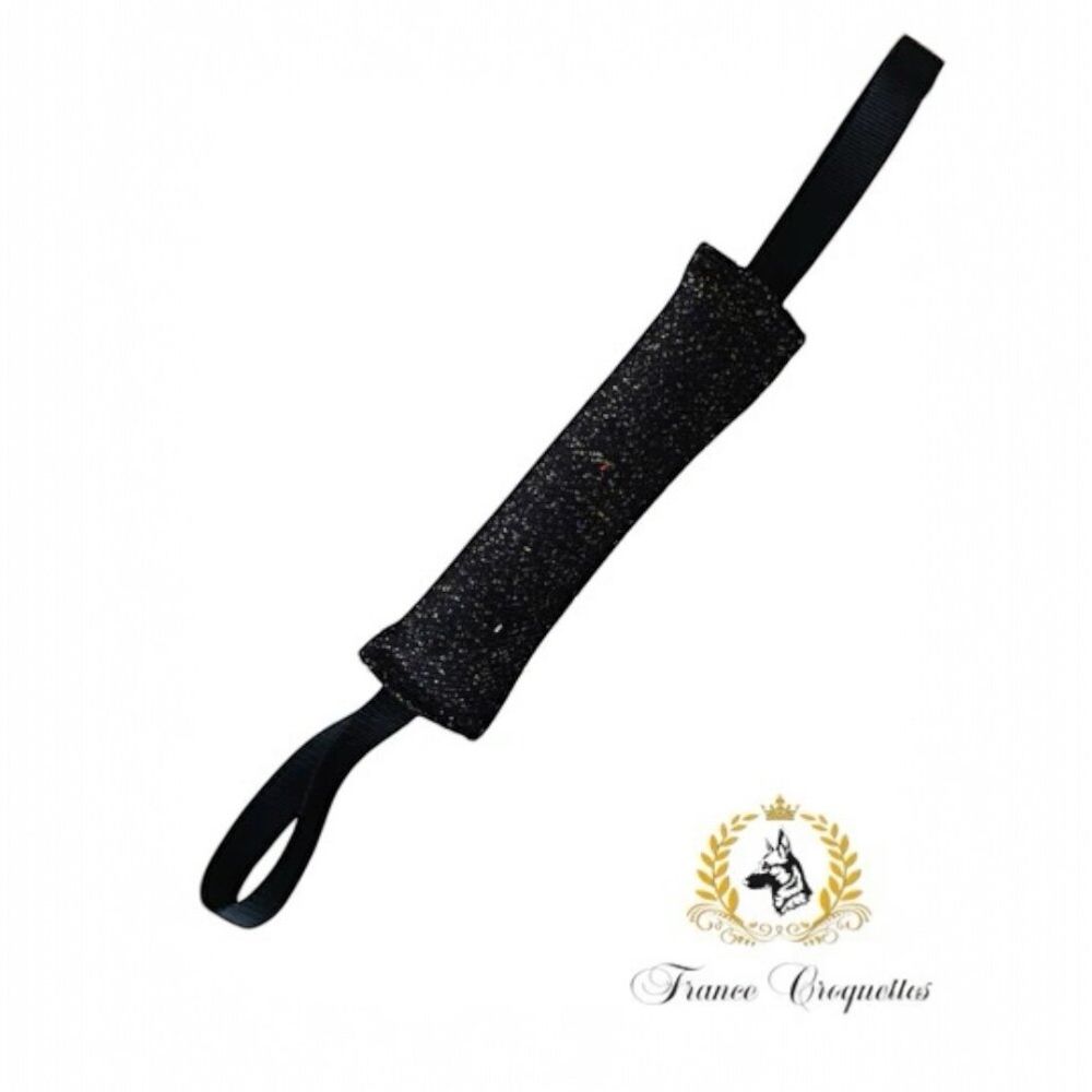 France croquettes boudin de jeu et de dressage pour chien 30 cm 2 poignées - noir, poignées noir
