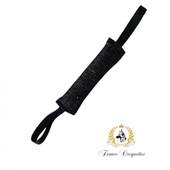 France croquettes boudin de jeu et de dressage pour chien 30 cm 2 poignées - noir, poignées noir