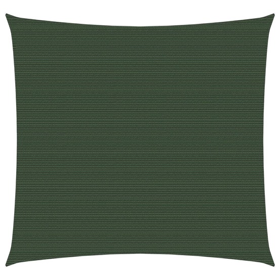 Voile toile d'ombrage parasol 160 g/m² pehd 3,6 x 3,6 m vert foncé