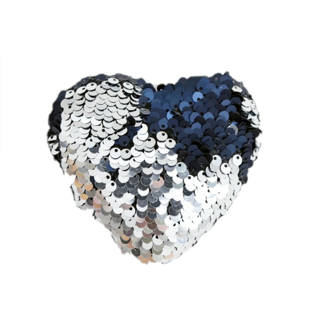 Décoration pour sapin de noël en sequin cœur