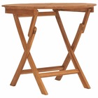Table pliable de jardin ø 85x75 cm bois massif de teck