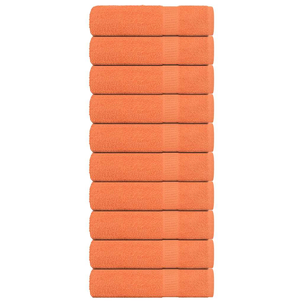 Serviettes de douche frogn 10pcs orange 70x140 cm 360 g/m²
