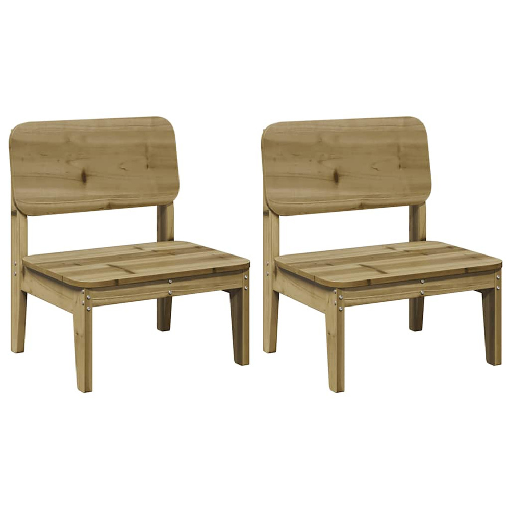 Chaises de jardin lot de 2 cire marron 60x52,5x72 cm